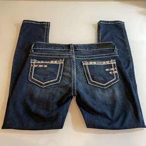 Daytrip Lynx Ankle Skinny Jeans with Embroidery Details